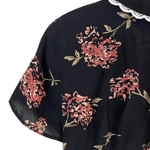 Christy Dawn The Sebastian Floral Short Sleeve Midi Dress Thulian Garden Size S - Picture 9 of 12